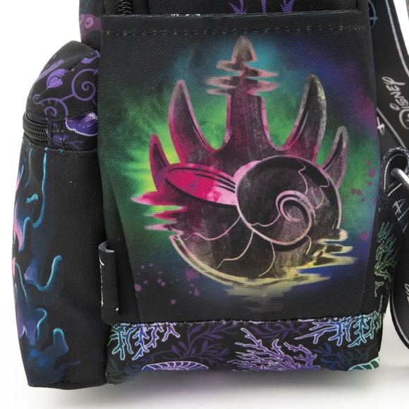 Disney Villains Sea Witch Ursula The Little Mermaid Summer Nylon Mini  Backpack - Picture 7 of 8
